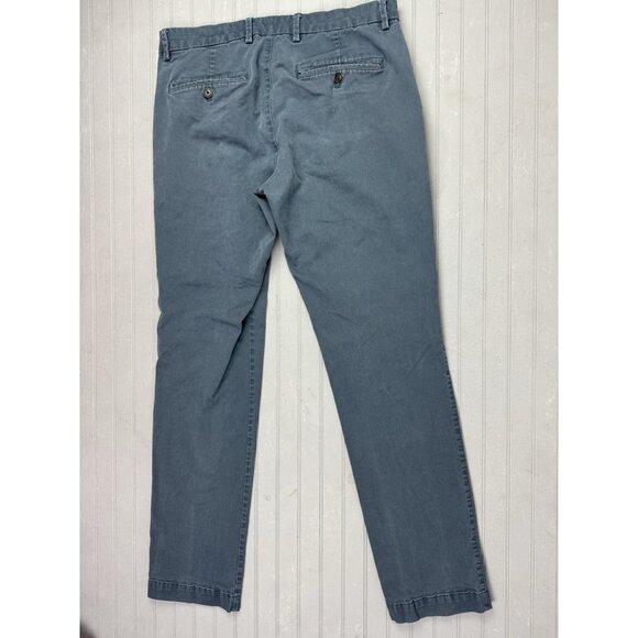 Gap Size 32x32 Mens Pants Essential Khaki Slim Blue Straight Stretch - Picture 4 of 4